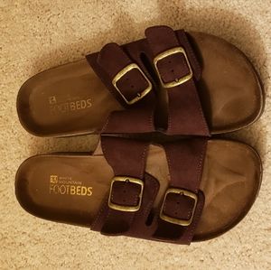 Leather 2 strap sandals size 9
